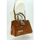 BELLI Ledertasche cognac lack kroko