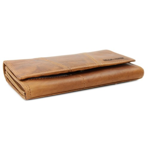 Hill Burry - VL77701 - L104 - genuine leather - ladies - wallet - vintage  leather- brown / cognag